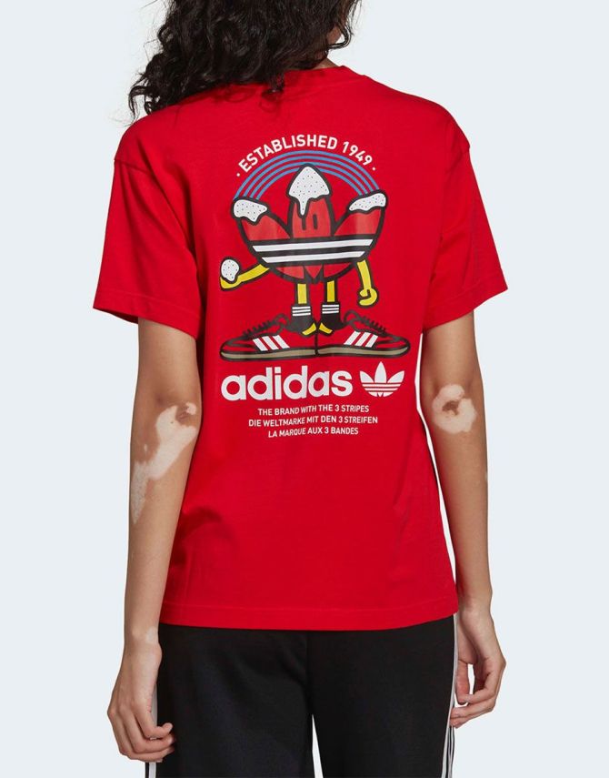 Adidas Originals - Спортна Дамска Червена Тениска