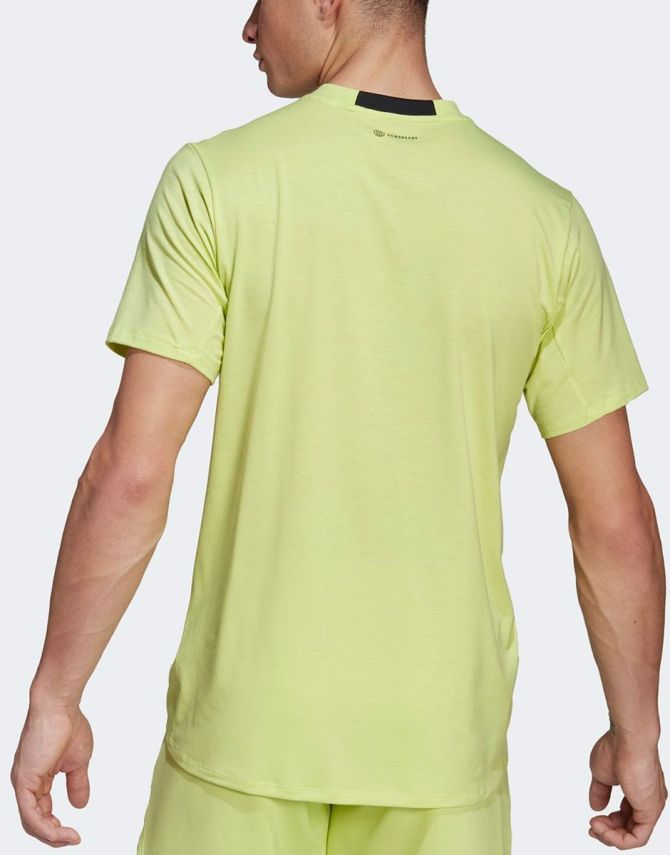 Adidas Designed - Спортна Мъжка Жълта Тениска