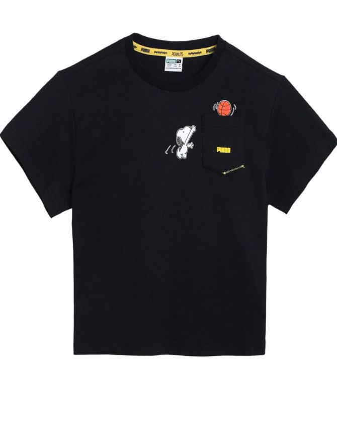 PUMA x Peanuts Relaxed Tee Black