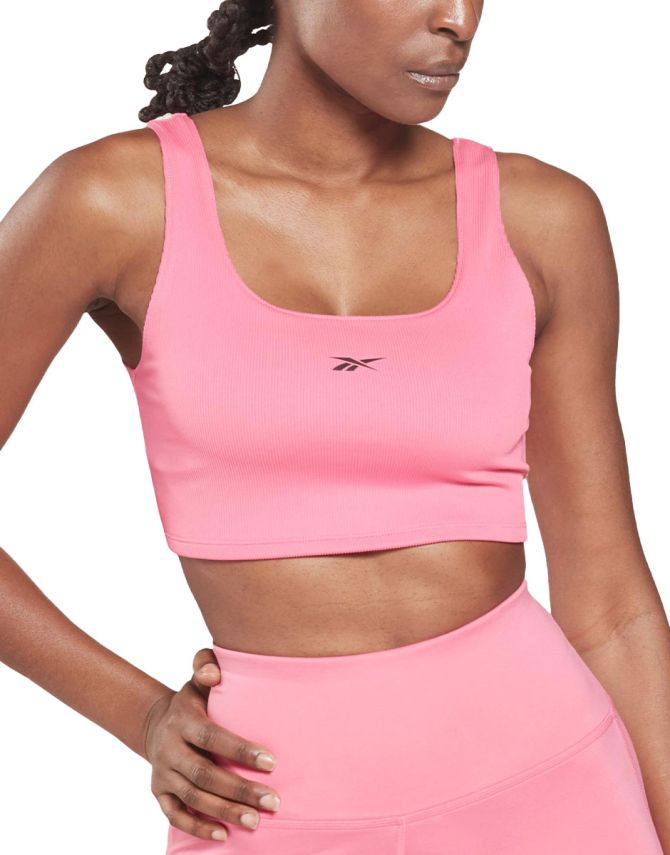 REEBOK Workout Ready Rib Bra Pink