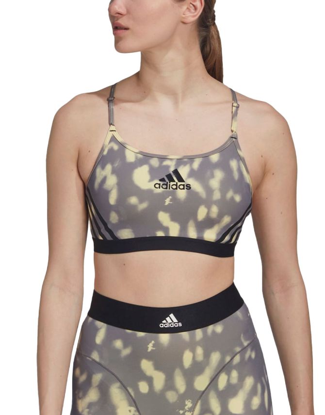 ADIDAS Aeroreact Light-Support Hyperglam Printed Bra Multi