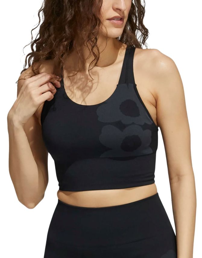 ADIDAS x Marimekko Aeroknit Flower Bra Black