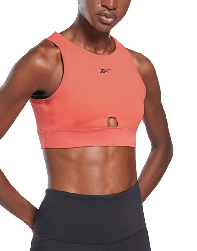 REEBOK Studio Beyond The Sweat Crop Top Orange