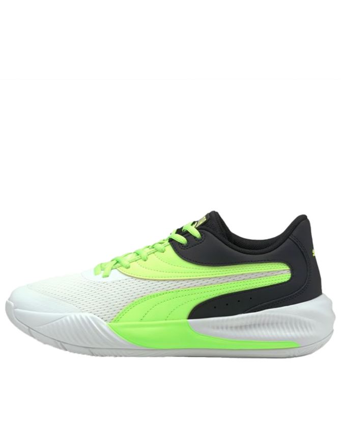 PUMA Triple Basketball White Green Glare