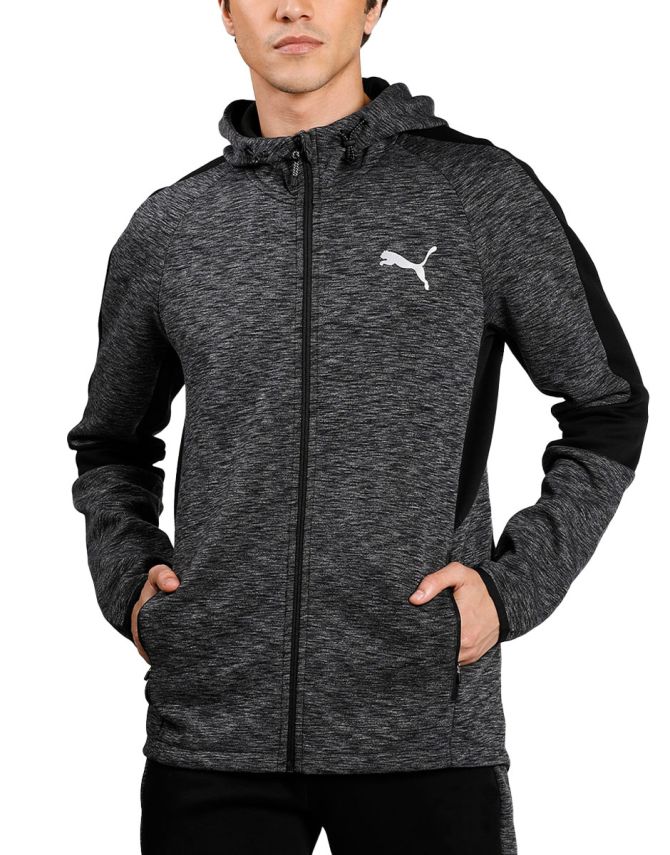 PUMA Evostripe Full Zip Hoodie Grey