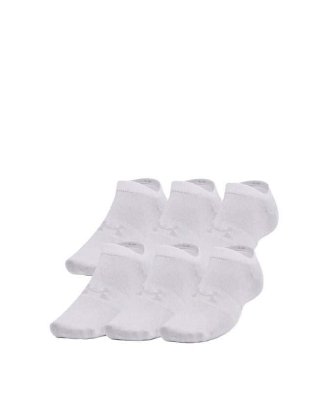 UNDER ARMOUR 6-Packs Essential No Show Socks White