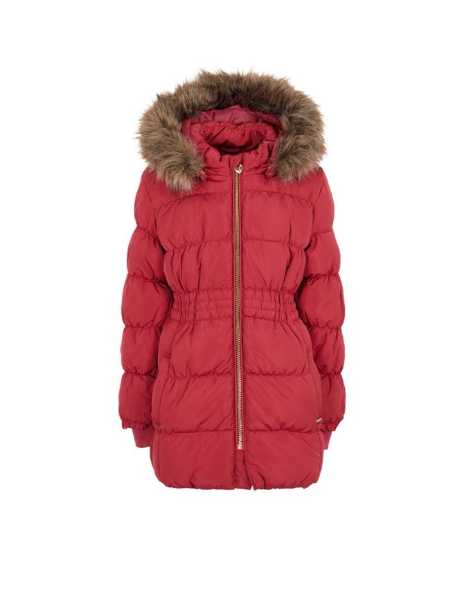 NAME IT Molly Long Down Jacket Cerise