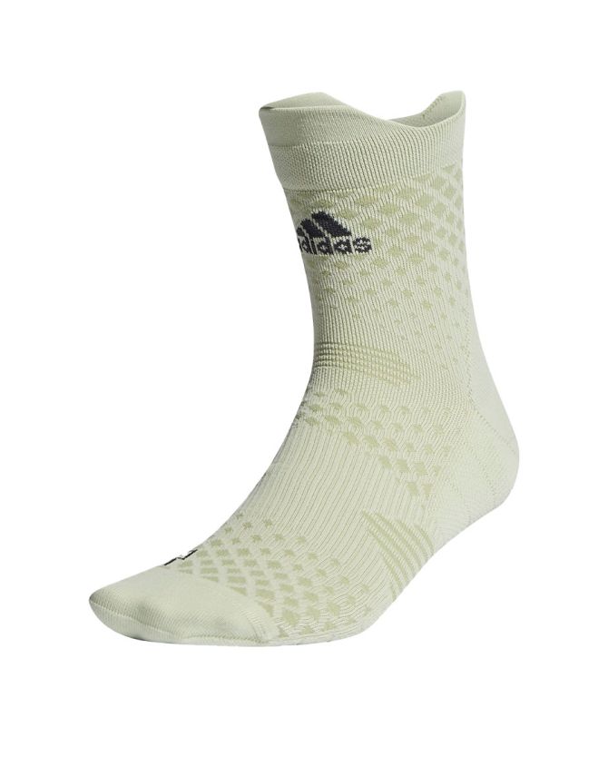 ADIDAS 1-Pair Running 4D Quarter Crew Socks Yellow