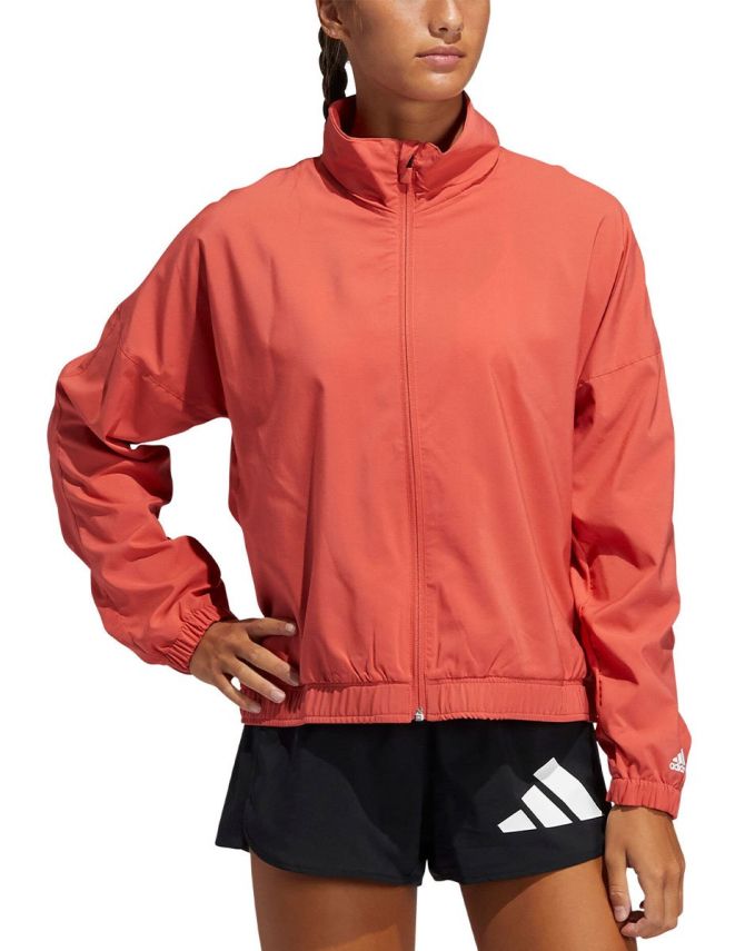 ADIDAS Training 3 Bar Logo Warm-Up Sports Jacket Red