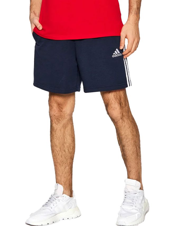 ADIDAS Essentials French Terry 3-Stripes Shorts Blue