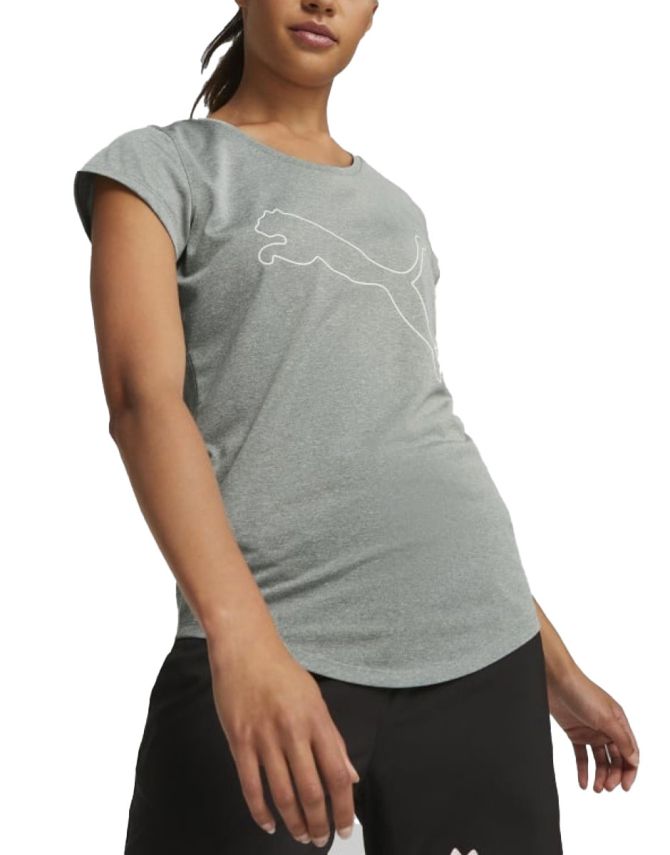 PUMA Performance Heather Cat Training Tee Grey