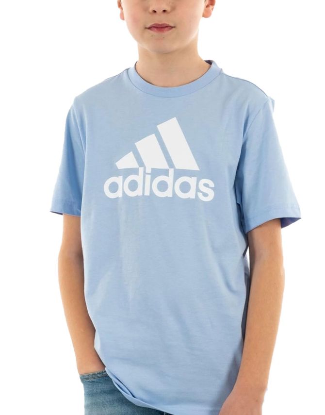 ADIDAS Sportswear Essentials Big Logo Cotton Tee Blue Dawn