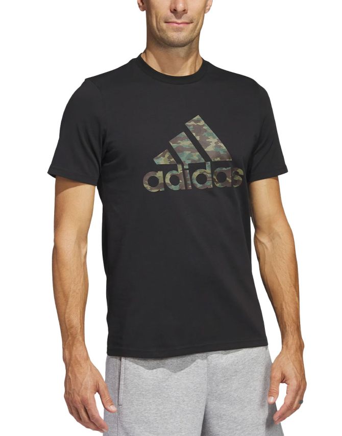 ADIDAS Sportswear Camo Short Sleeve Tee Black