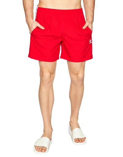 ADIDAS Adicolor Classics 3-Stripes Swim Shorts Red