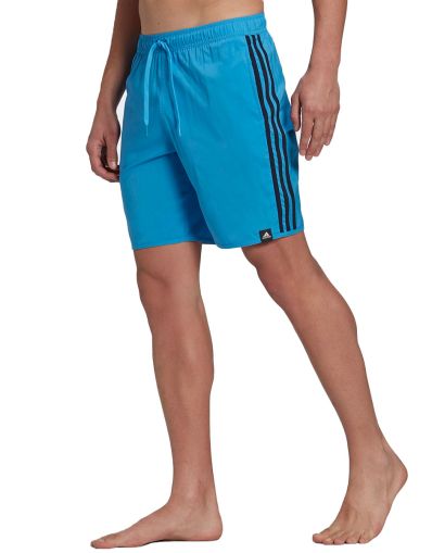 ADIDAS Classic-Length 3-Stripes Swim Shorts Blue