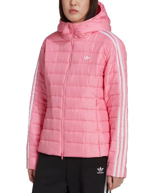 Adidas Hooded - Спортно Дамско Розово Яке