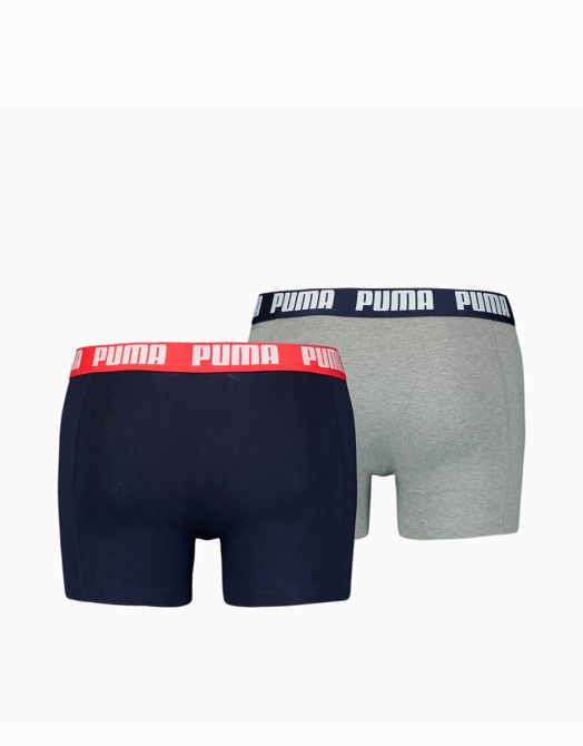 PUMA 2-Packs Basic Logo Boxers Navy/Grey