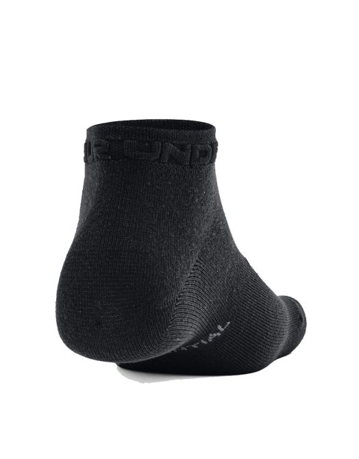 UNDER ARMOUR 3-pack Essential Low Cut Socks Black