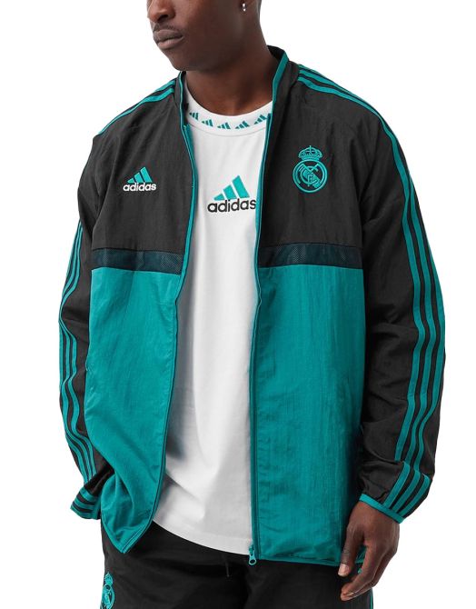 ADIDAS x Real Madrid Icons Woven Jacket Black/Turquoise