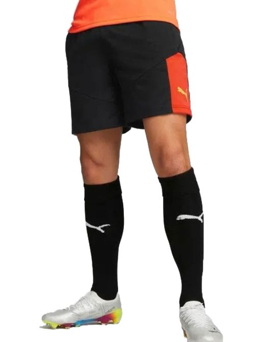 PUMA IndividualFINAL Football Training Shorts Black/Orange