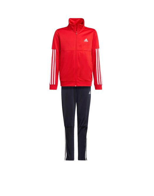 ADIDAS Team 3-Stripes Full-Zip Tricot Tracksuit Red/Navy
