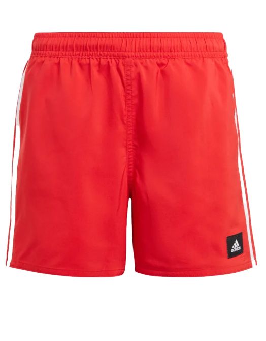 ADIDAS 3-Stripes Swim Shorts Red