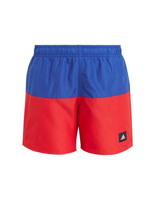 ADIDAS Colorblock Swim Shorts Red/Blue